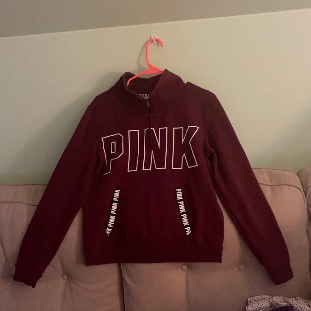Half Zip PINK Sweatshirt